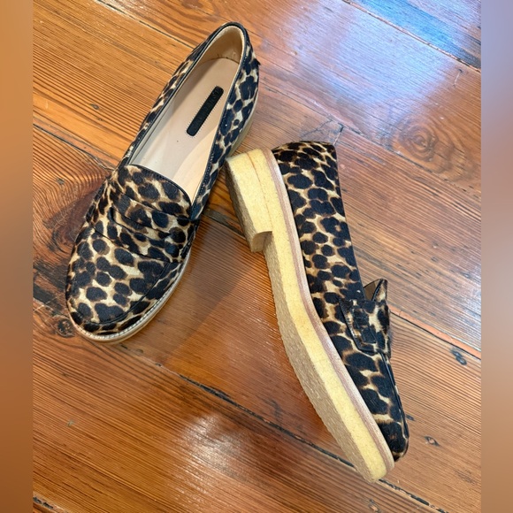 Longchamp Le Pliage Genuine Calf Hair Penny Loafer (size 39) - Picture 3 of 8